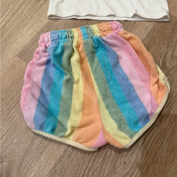 Lola + The Boys |  Rainbow terry Shorts - Picture 8 of 9